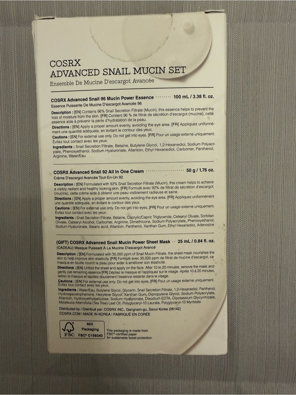 COSRX Advanced Snail Mucin Set for dry skin - Picture 3 of 4